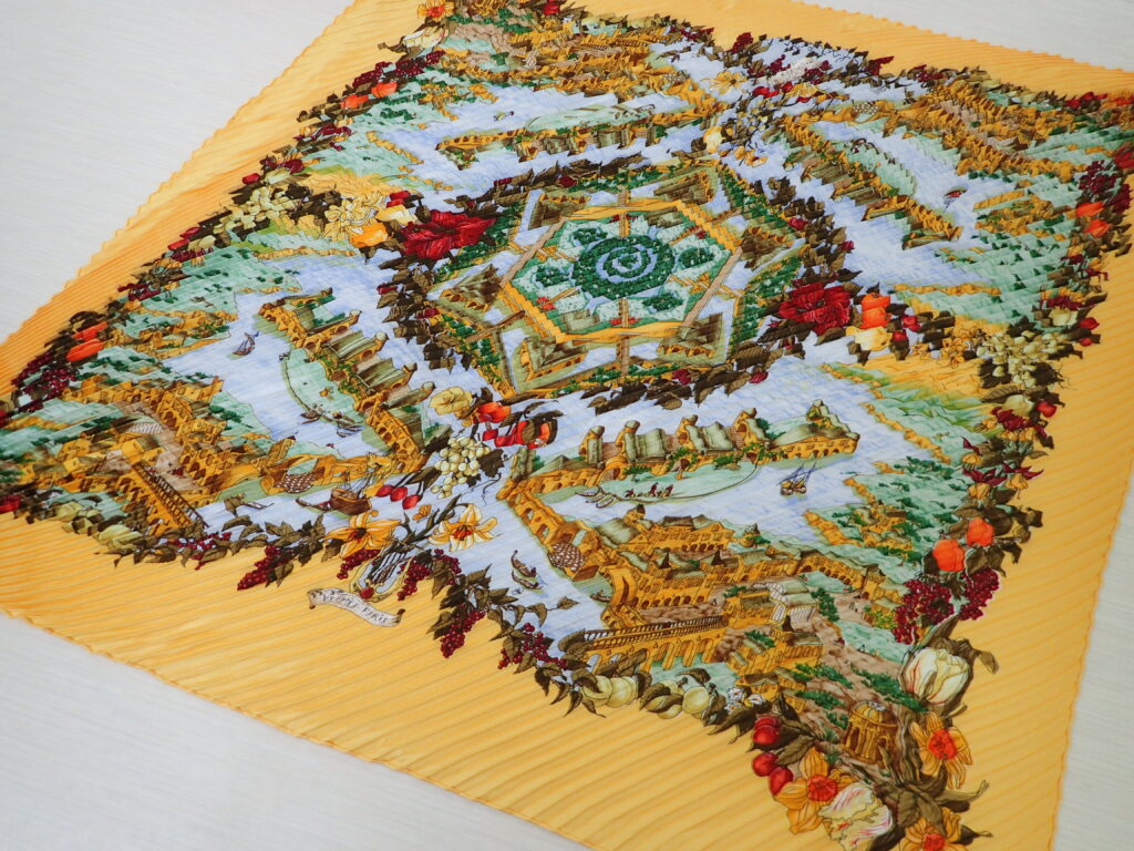 函館のアルタマート五稜郭店で買取したエルメス スカーフ Hermes エルメス プリーツスカーフ シルク100%