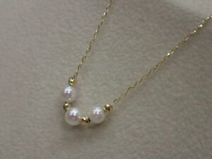 函館のアルタマート五稜郭店で買取した金 ネックレス K18ベビーパールネックレス